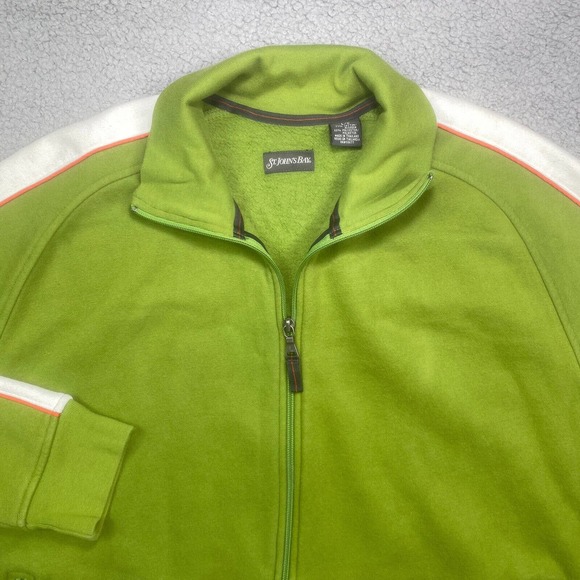 Grandpa‎ Sweater Mens Large Green Full Zip Jacket Zipped Pockets Olive - Picture 2 of 12